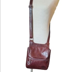 Jack Georges Leather Crossbody Bag - Brown